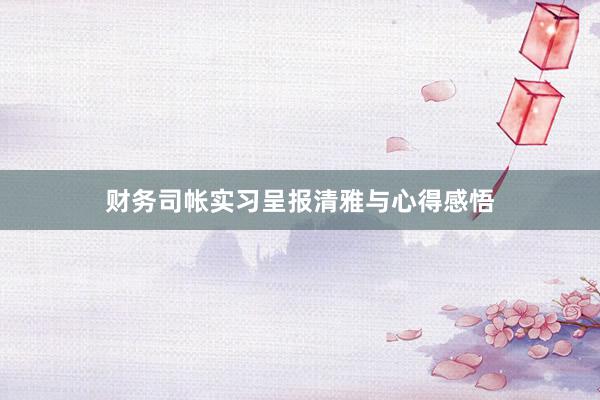 财务司帐实习呈报清雅与心得感悟