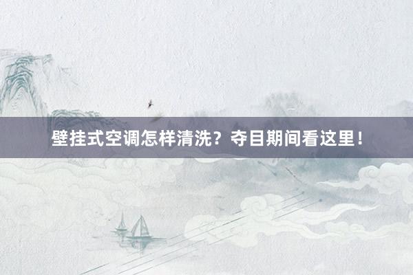 壁挂式空调怎样清洗？夺目期间看这里！